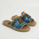 Santa Fe Boho Tassel Slides